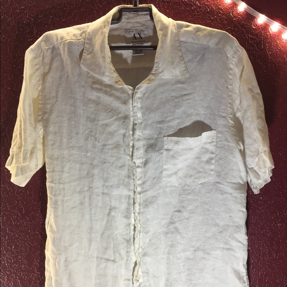 Short sleeved Armani Exchange button up